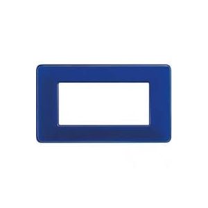 PLACCA COPRINTERRUTTORI 4 MODULI BLU MARE