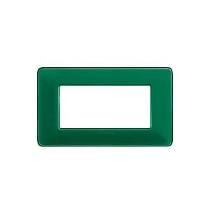 PLACCA COPRINTERRUTTORI 4 MODULI VERDE INTENSO