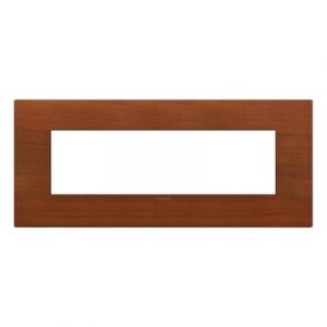 PLACCA COPRINTERRUTTORI 6 MODULI CILIEGIO