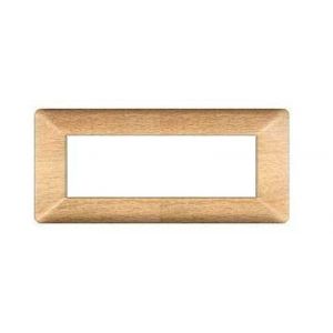 PLACCA COPRINTERRUTTORI 6 MODULI FRASSINO