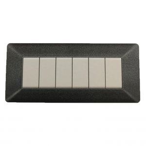 PLACCA COPRINTERRUTTORI 6 MODULI PIETRA LAVICA