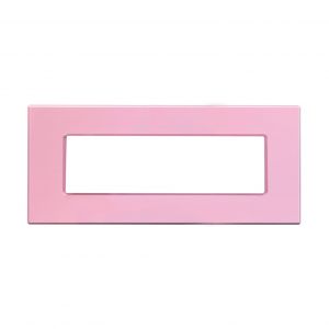 PLACCA COPRINTERRUTTORI 6 MODULI PETALO ROSA