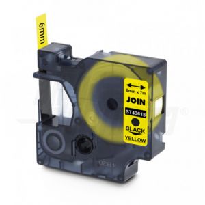 NASTRO ETICHETTE PER ST0050K SFONDO GIALLO 6mmX7M