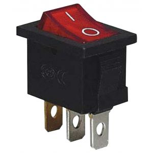 Interruttore per dispositivo, ON-OFF, (0-I)con lamp., rosso