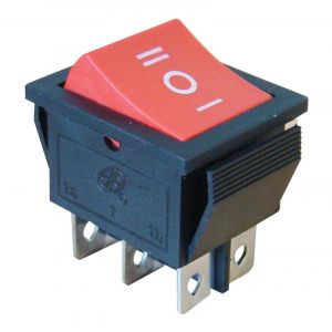 Interruttore per dispositivo, 3 pos.,I-0-II, rosso