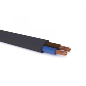 CAVO H03VV-F PIATTO 2X1 NERO (100MT)